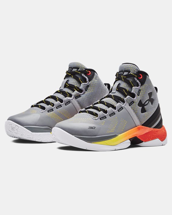 Pre-School Curry 2 Basketball Shoes in Gray image number 3